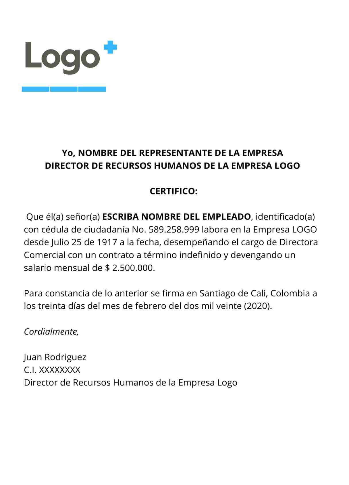 Certificado Laboral en Colombia