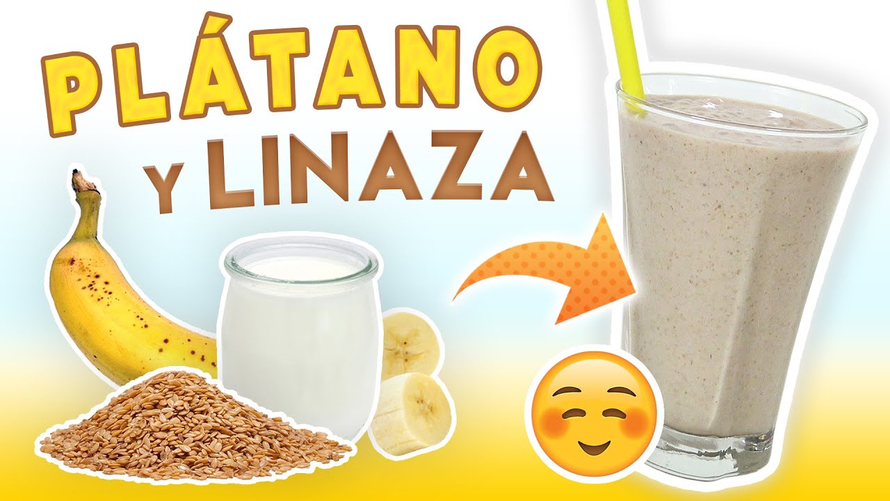 Cómo hacer un batido saludable de plátano y linaza
