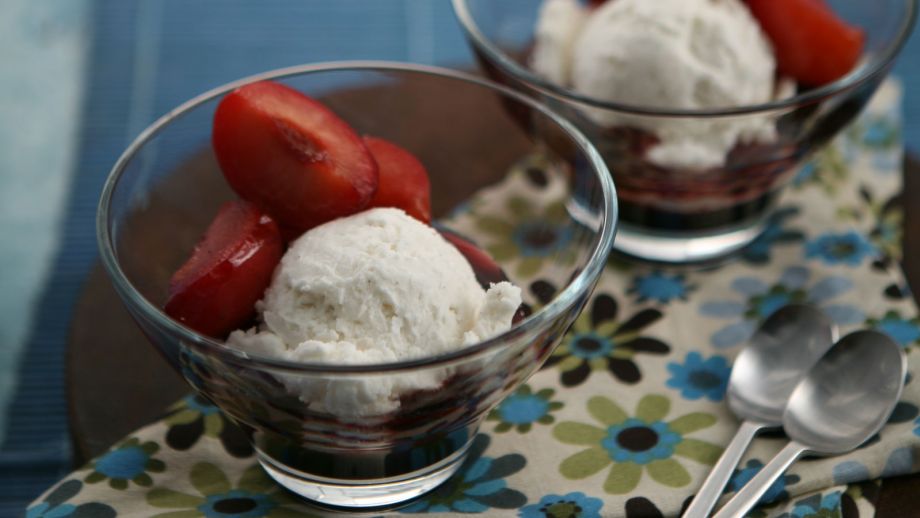 Postre de helado francés