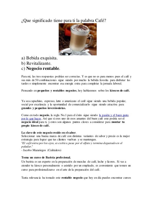 ¿Qué significa el café para ti?